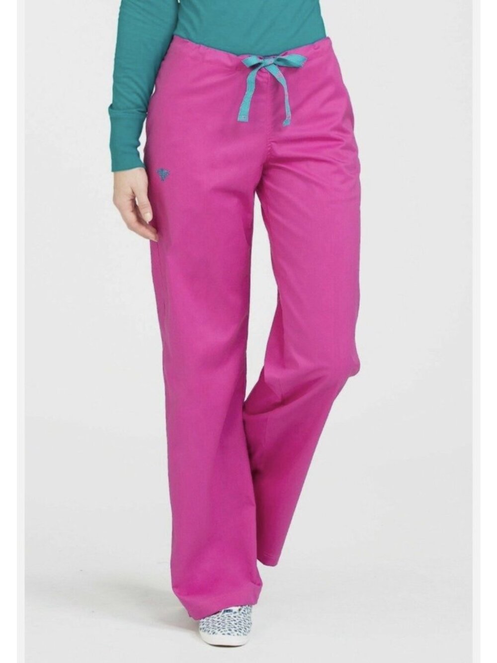 Med Couture E-Z Flex Women's Scrub Pants -3X Plus Size- Pink 8705